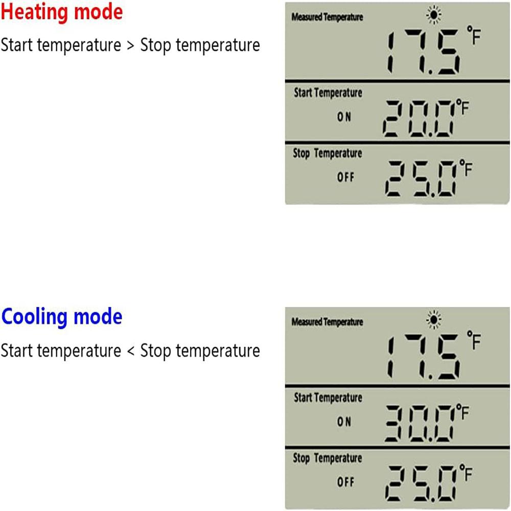 Цифровой термостат, розетка, регулятор температуры, нагрев, охлаждение, с датчиком