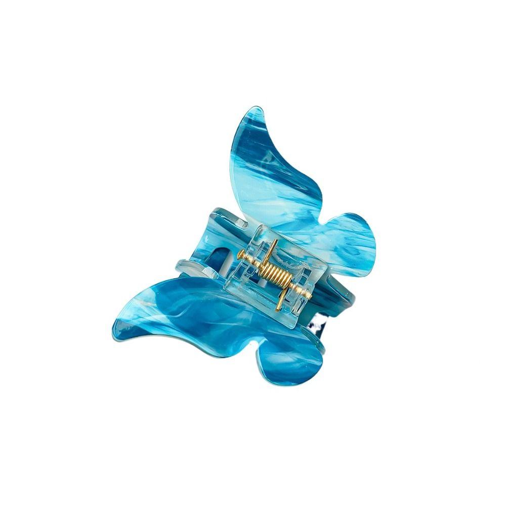 Красочные ретро заколки для волос в виде краба, акриловые милые заколки в виде акулы, элегантные заколки-бабочки, ежедневные