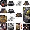 Tiger Muay Thai Dragon Shorts Pants Kickboxing Boxing MMA UFC Tattoo Protection Unisex Men Women Kid Quick Dry Print Elastic High Waist Training