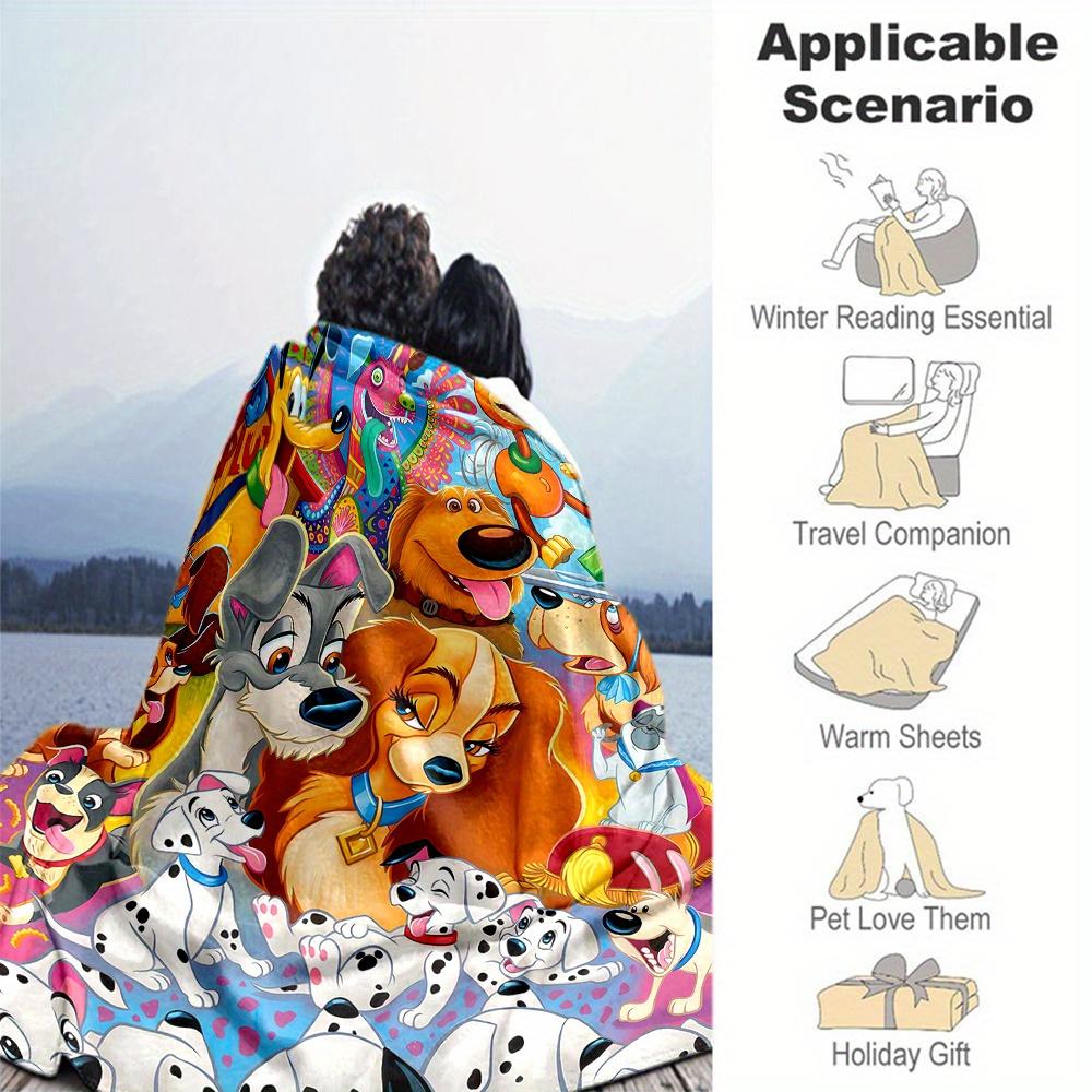 1pc, 101 Dalmatians Blanket Soft Throw for Home Decor, Gift Idea, Living Room, Travel, Camping