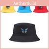 Embroidery Butterfly Pattern Bucket Hat Fisherman Hats Stylish Casual Headwear