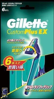 Gillette Custom Plus EX Одноразовые бритвы с поворотной головкой 6 штук х 12 штук в наборе