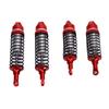 2 Pairs RC Shock Absorber Aluminum Alloy Front Rear Shock Damper Fit for Traxxas Slash 4x4 1 10 Scale RC Crawler Red