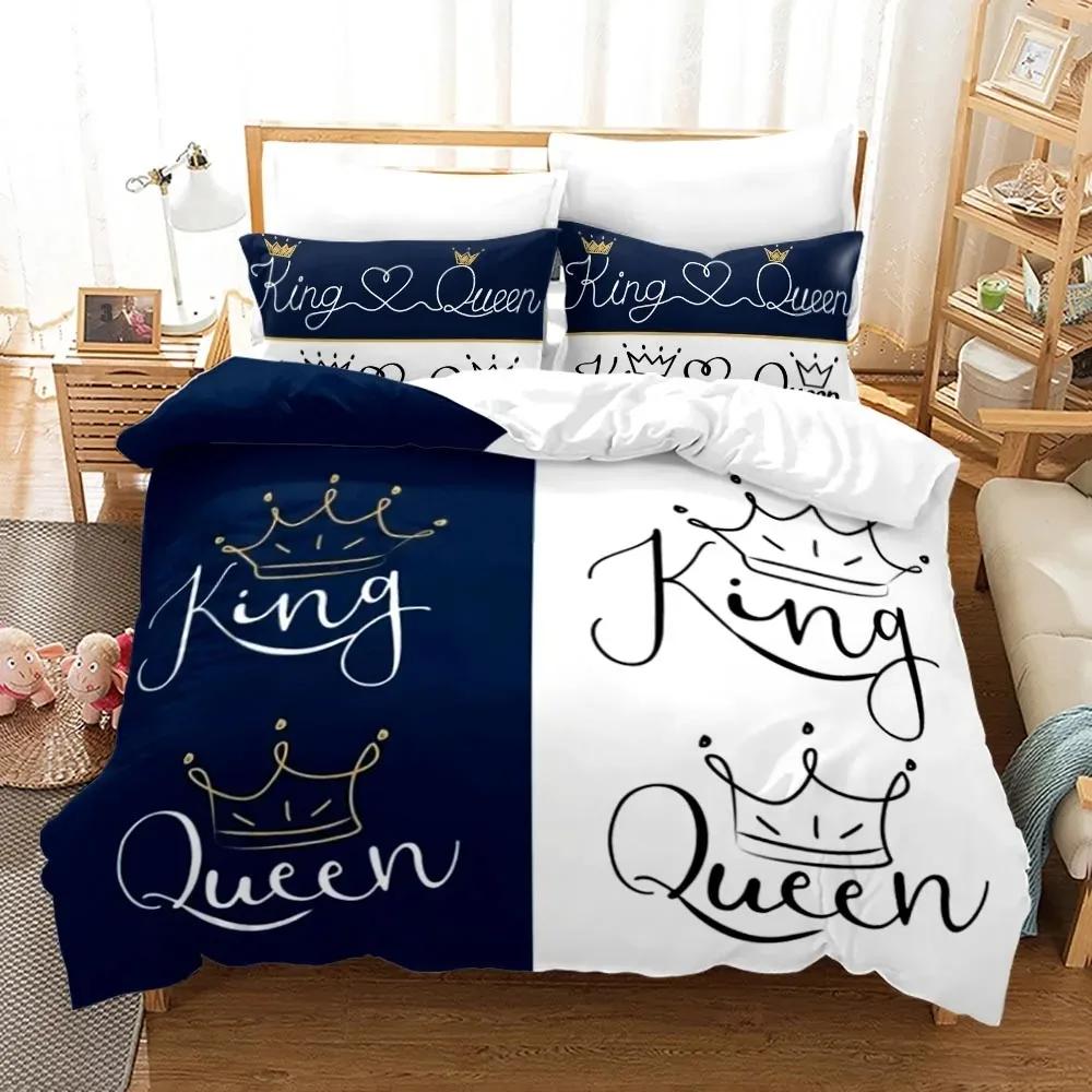 Новый комплект постельного белья King Queen Lovers Single Twin Full Queen King Size Lover с масляной росписью, комплект постельного белья Aldult Kid Bedroom Duvetcover 020