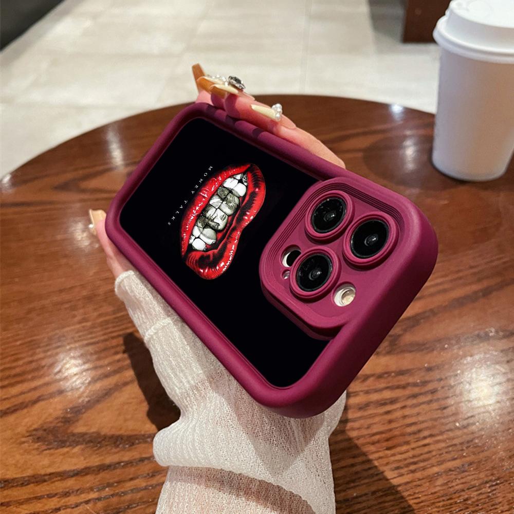 LZ19 Lips kiss art силиконовый чехол для телефона Samsung A15 A35 S24 S23 Ultra S22 S21 Plus S20 FE A05 A06 A54 A55 A53 A14 M15 противоударный задний чехол