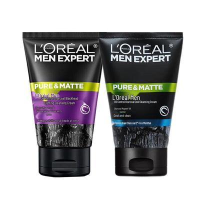 L'Oreal Men Expert Очищающее средство для лица Duo против жирного блеска