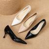 G65-83 Huiliya High Heels Women's Pointed Toe Thin Heel 2025 Autumn New Temperament Niche Design Patent Leather Women's Shoes