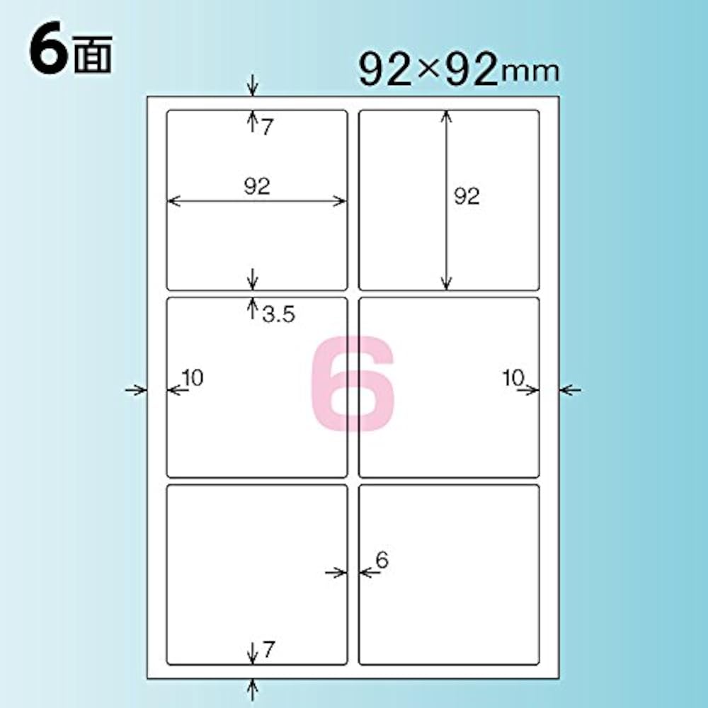 Kokuyo LBP-WS6906 Цветные наклейки для лазерного принтера и копира, суперводостойкие, 15 листов, 6...