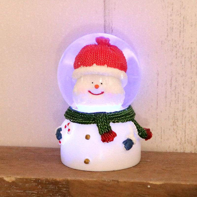 Christmas Light-Up Resin Glass Ball Snow Globe Ornament