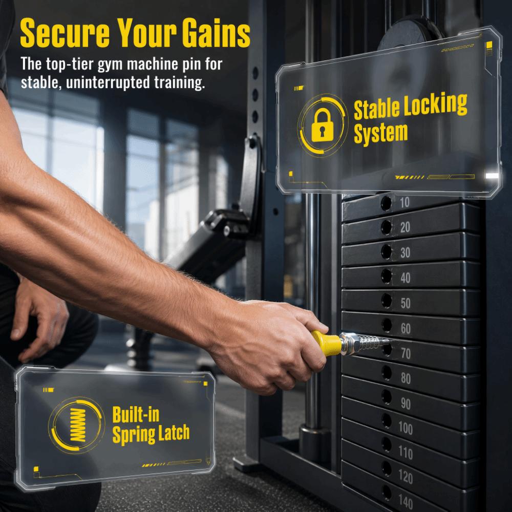 Easy Installation Spring Loaded Pin Adjustable Knob Exercise Machine Pin For Exercise Machines