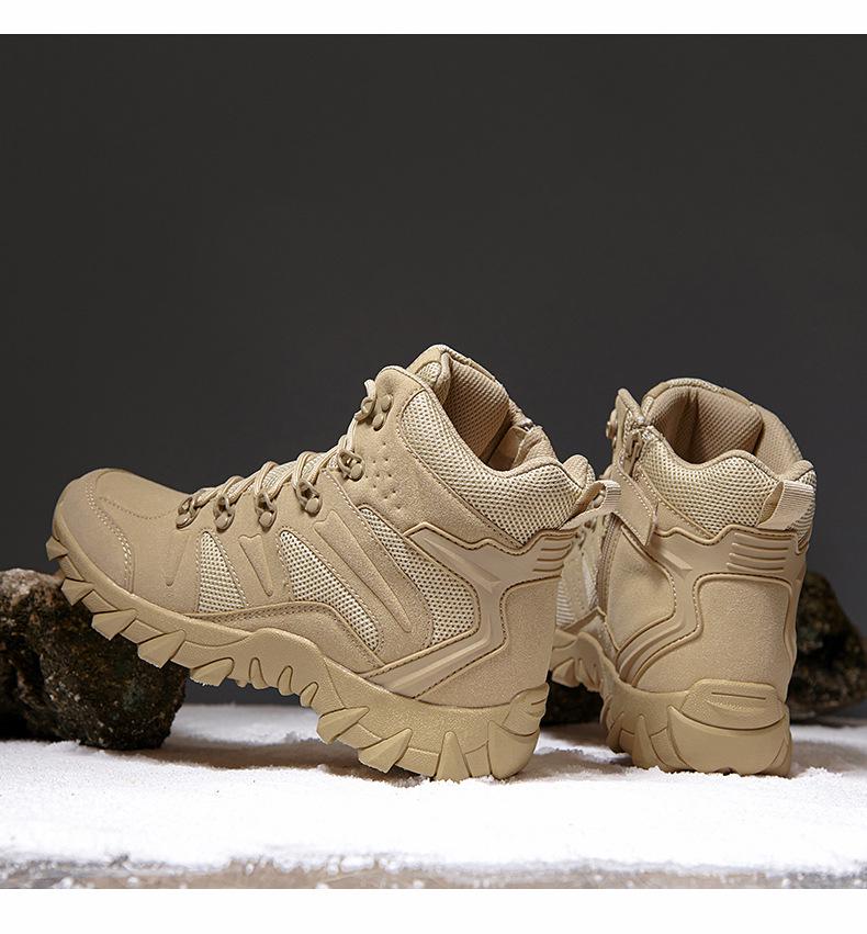 Мужские тактические ботинки больших размеров для пешего туризма и альпинизма - трансграничный военный стиль для пустыни