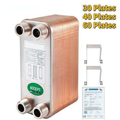 Теплообменник с пластинами 30 40 60 Охладитель сусла из нержавеющей стали для домашнего пивоварения Охладитель пива Противоточный охладитель для нагрева воды FFTXD