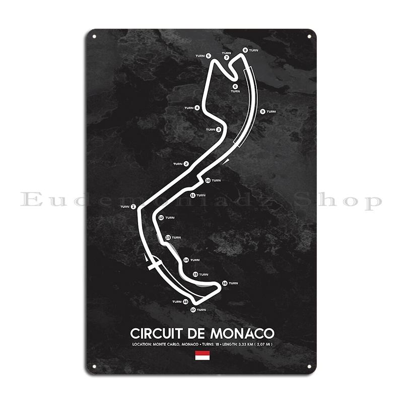 Карта гоночной трассы Circuit de Dijon Prenois Magny Cours Металлическая табличка Постер Таблички Классический Дизайн Печатный Бар Жестяной Знак Постер