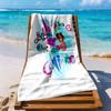 Cartoon Cute Gabbys3 Beach Towel Soft Durable Quick-Dry Comfortable Lightweight Suitable for Swimming, Gym, Camping, Yoga Vacation