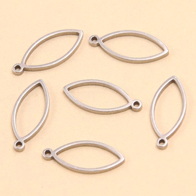 Stainless Steel Geometric Charm Molds: 10 Models & 2 Colors - Pentagram, Rhombus, Circle, Water Drop, Moon Pendants