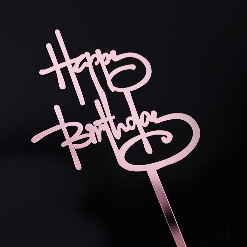 Acrylic Cake Topper - Happy Birthday Mom & Dad, Mother's/Father's Day Decoration