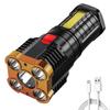 4 светодиодный фонарик портативный USB-перезаряжаемый 500 лм COB-фонарь Фонарик для наружного кемпинга рыбалки Освещение COB боковые прожекторы