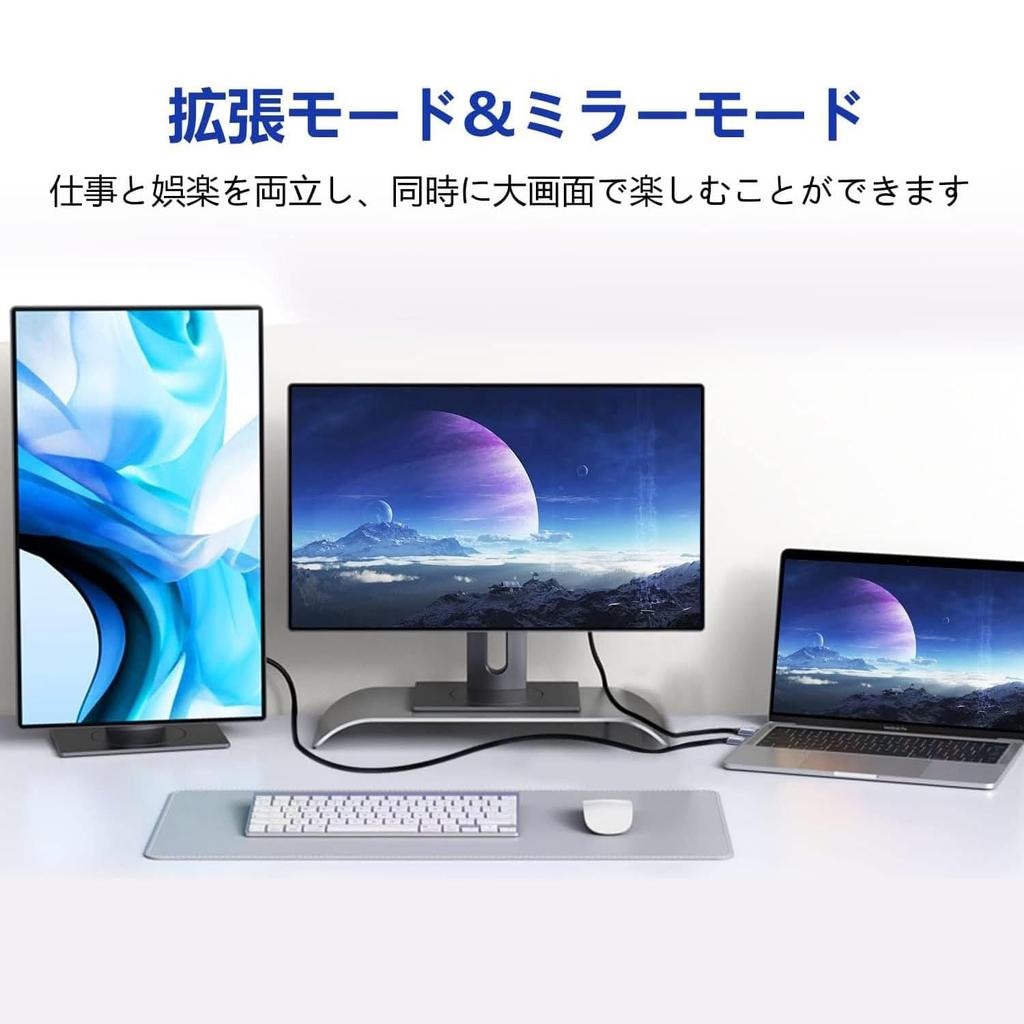 USB C HDMI Conversion Cable 2M HDMI TypeC Connection Cable Video Output No Settings from Compatible Type C HDMI Cable Compatible with iPhone MacBook