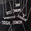 Ожерелье с буквой имени участника BTS, кулон Bangtan Boys с названием группы/участника, Kpop ARMY Подарок для фанатов