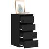 VidaXL Corner Chest of Drawers Black 40x41x76 Cm Engineered Wood, Chest of Drawers with Drawers, Filing Cabinet, Chest of Drawers, Cabinet of 852862