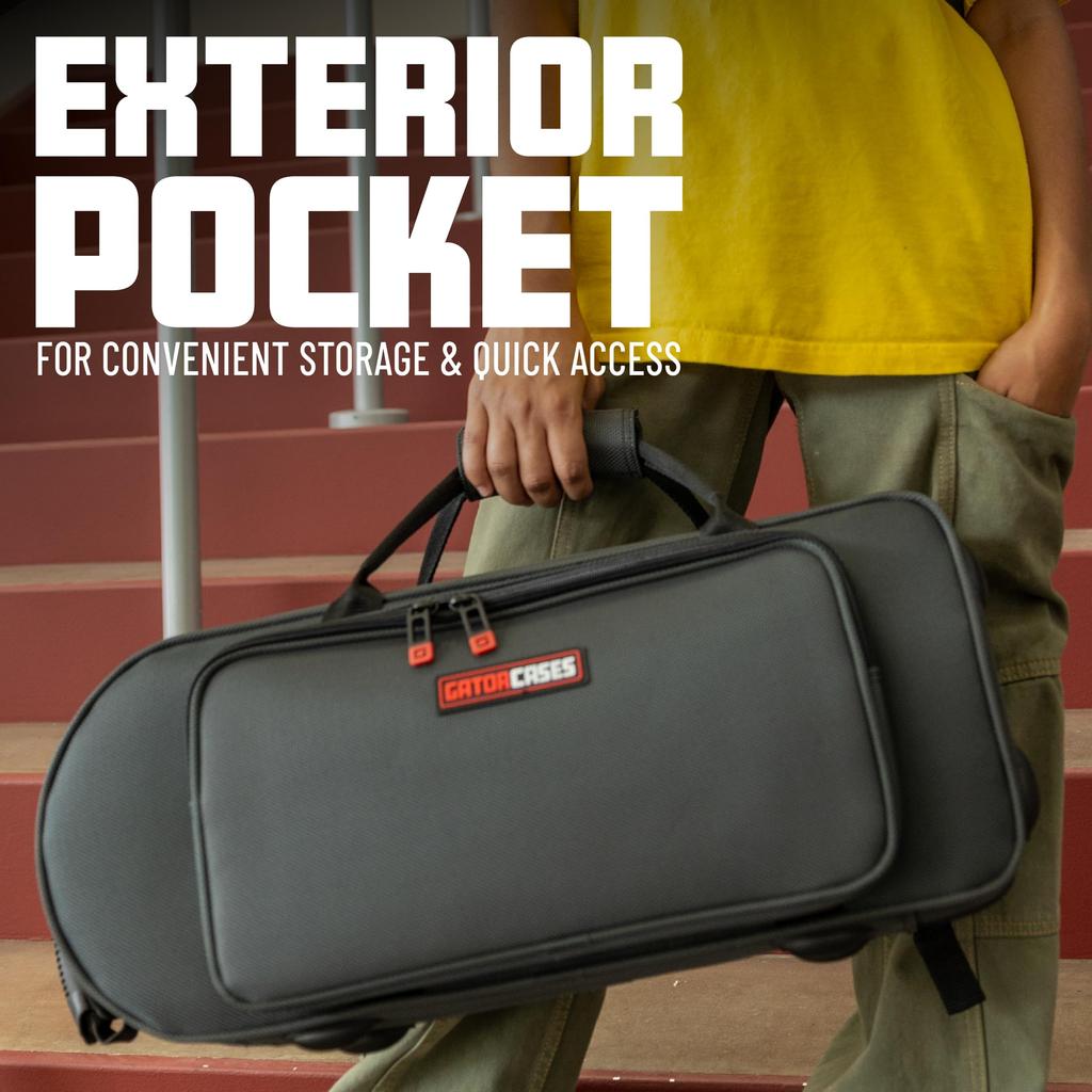 GATOR Adagio Series Lightweight Semi-Hard Trumpet Case, Square, EPS (GL-TRUMPET-R23)