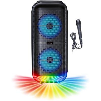 Колонка для караоке с подсветкой - INOVALLEY - KA22-BTH - Bluetooth V5.0 - 49 см - 500 Вт - черный