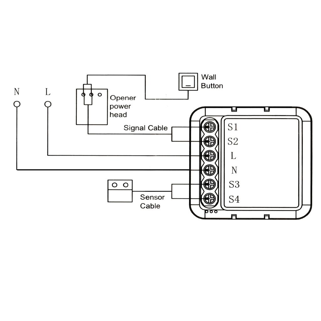 Zigbee Tuya Garage Door Controller with Sensor