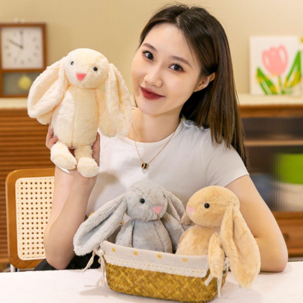 Christian Easter Rabbit Plush Doll Soft Fluffy Easter Bonnie Rabbit Doll PP Cotton Comfortable Animals Stuffed Toy