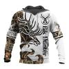 Boar Hunter Men's Hoodie Animal Hunting Camo Tattoo Pullover Harajuku Casual ELK Hunte Sweatshirts 3D Printed Oversized Clothing
