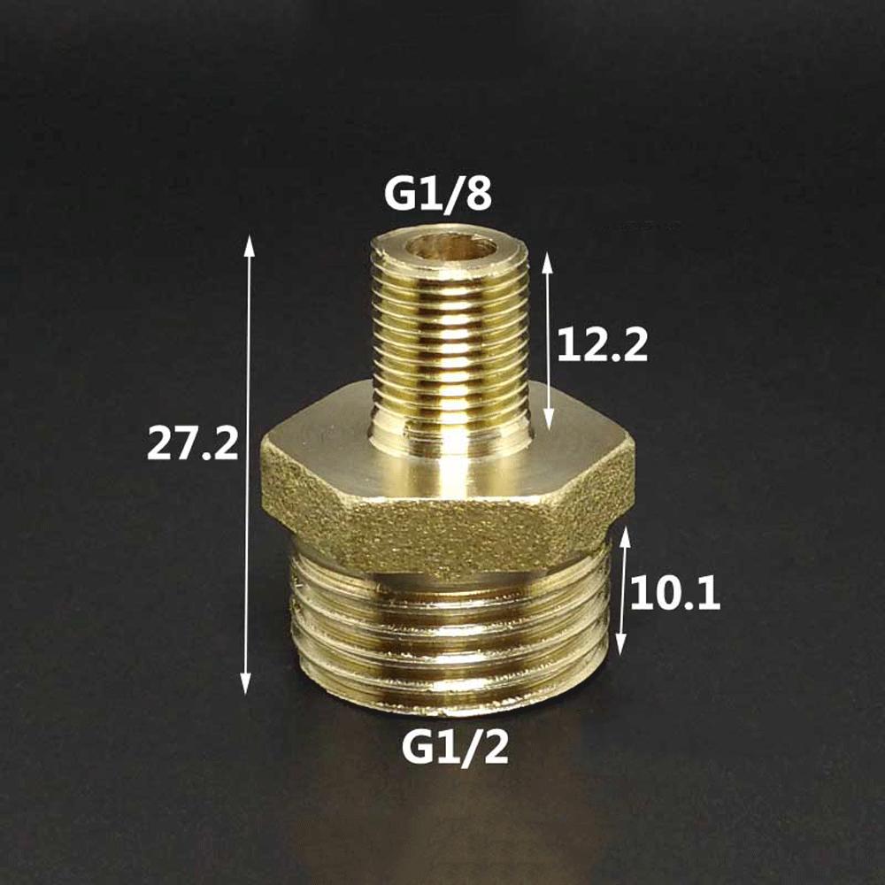 Латунный шестигранный ниппель-переходник быстроразъемный адаптер 1/8 1/4 3/8 1/2 BSP Наружная резьба на наружную резьбу Редуктор Вода Масло Газ Соединитель