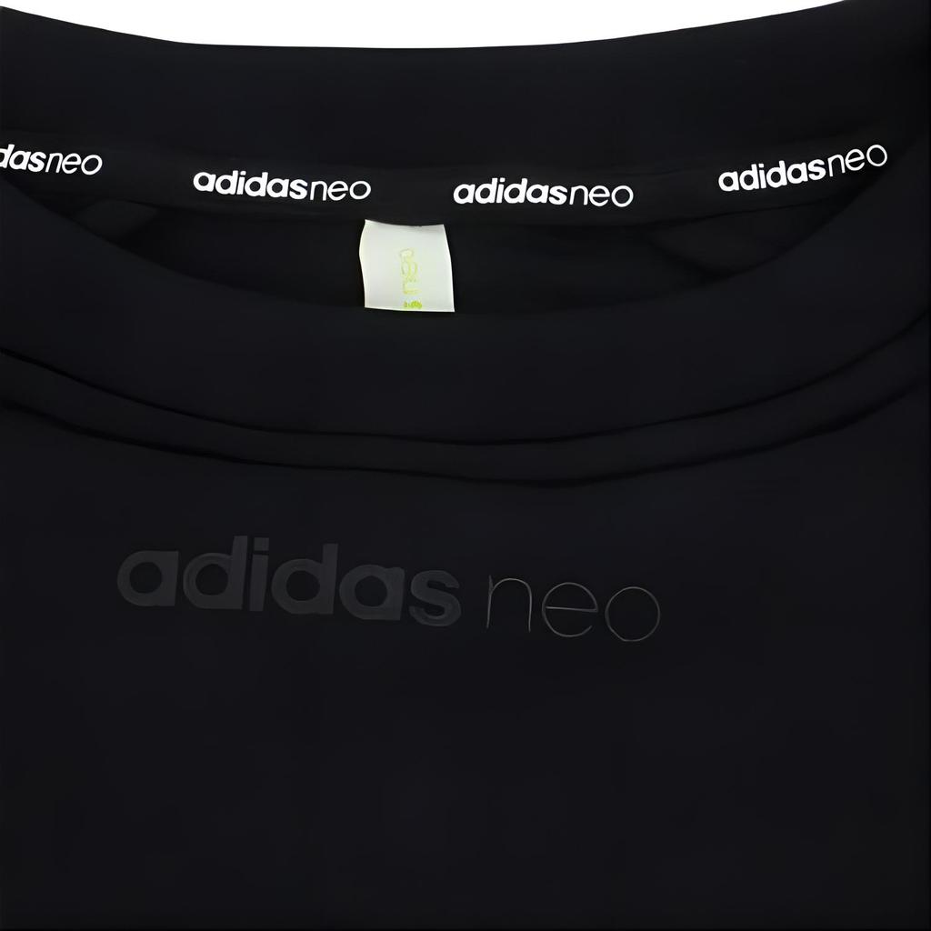 Adidas Нео однотонная спортивная повседневная толстовка с длинным рукавом женская толстовка с капюшоном черная CD4083