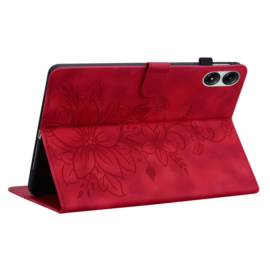 For Redmi Pad 2 Pro 12.1 2025 Cover 3D Lily Flower Back TPU Foldable Stand Tablet Cover for Redmi Pad Pro 12.1 Inch 2024 Case