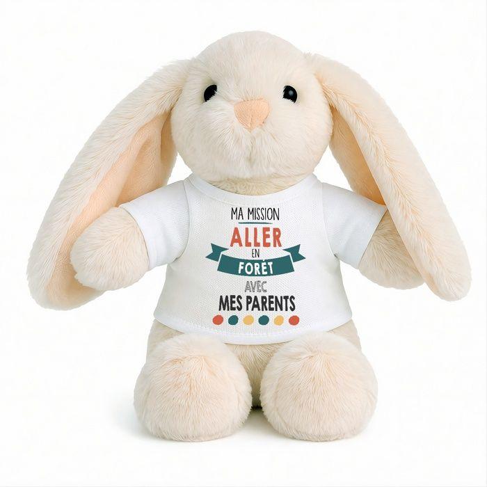 Planetee Peluche Lapin Bébé Doudou Ma Mission Foret Avec Mes Parents cadeau naissance nouveau né fille garçon baby shower