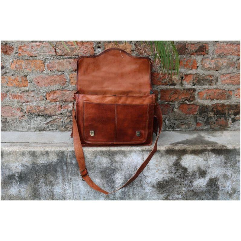 18-дюймовая персонализированная сумка-мессенджер из натуральной кожи, сумка для ноутбука, сумка через плечо, подарок для мужчин, офисная сумка, рабочий портфель, большая сумка, деревенская сумка