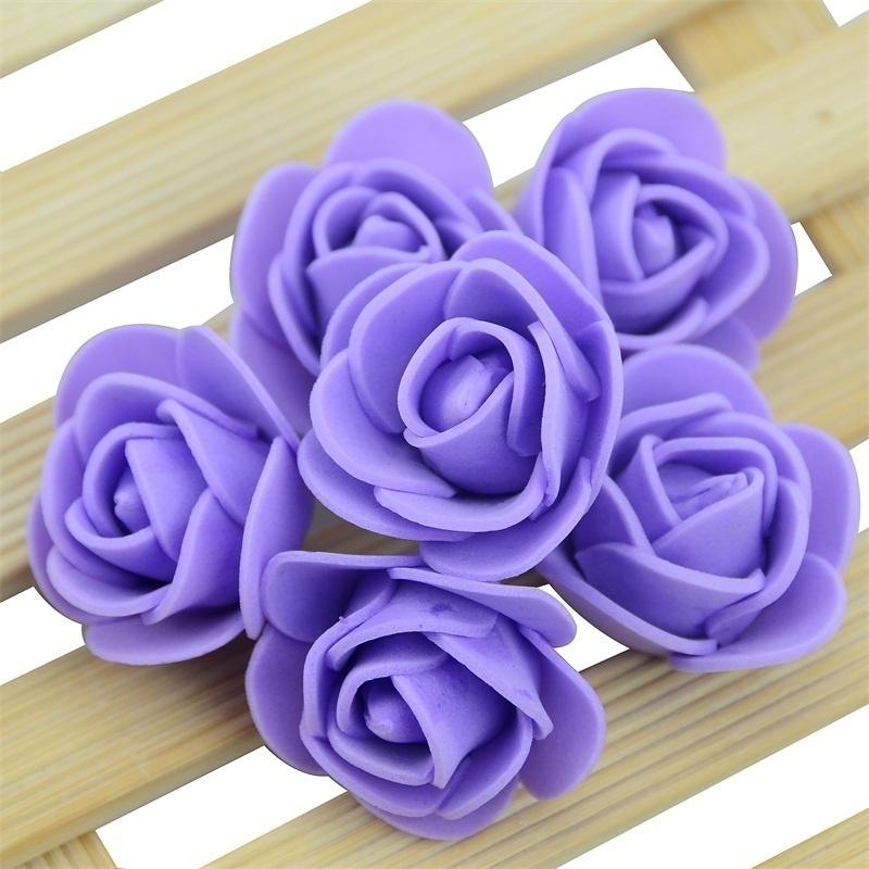 50 dona/lot Mini PE ko'pikli atirgul guli boshi Sun'iy atirgul gullari Qo'lda yasalgan DIY