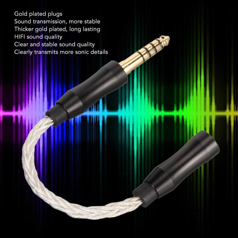 Gold Plated 3.5mm to 4.4mm Adapter Upgrade Cable High-Fidelity Audio