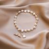 Fashion Jewelry Women Temperament Crystal Pendant Whale Fishtail Bracelets Beads Pearl Bangles