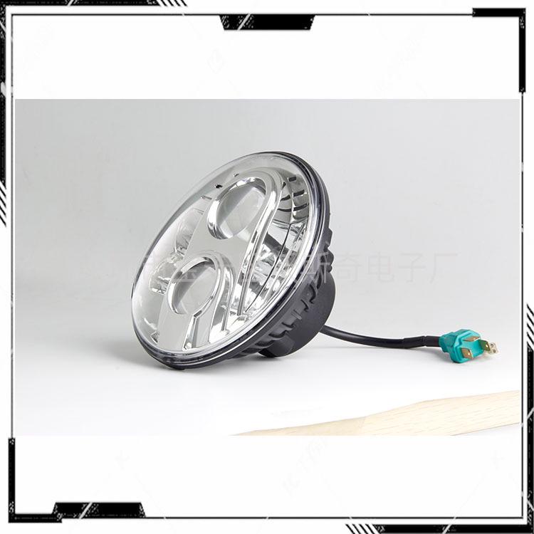 7" 80W LED High/Low Beam Headlight with DRL for Jeep Wrangler, Harley, Hummer.