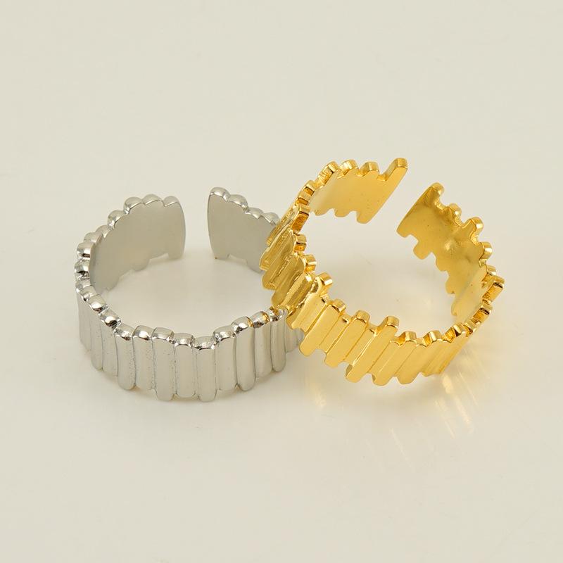 Модное кольцо из нержавеющей стали, нишевый дизайн, открытое, регулируемое, из титановой стали, женское