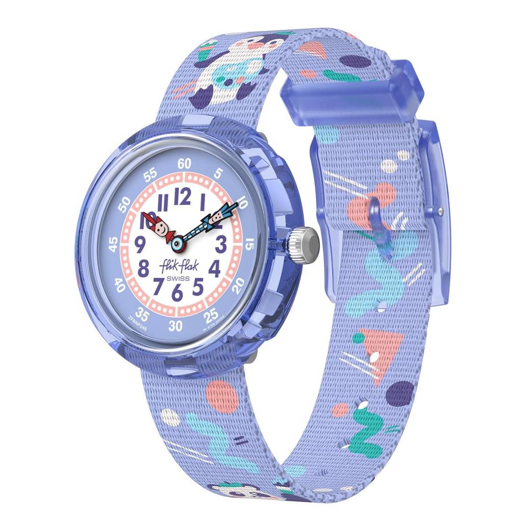 Swatch Flik Flak Arty Animals Watch FBNP246 Purple Girls'
