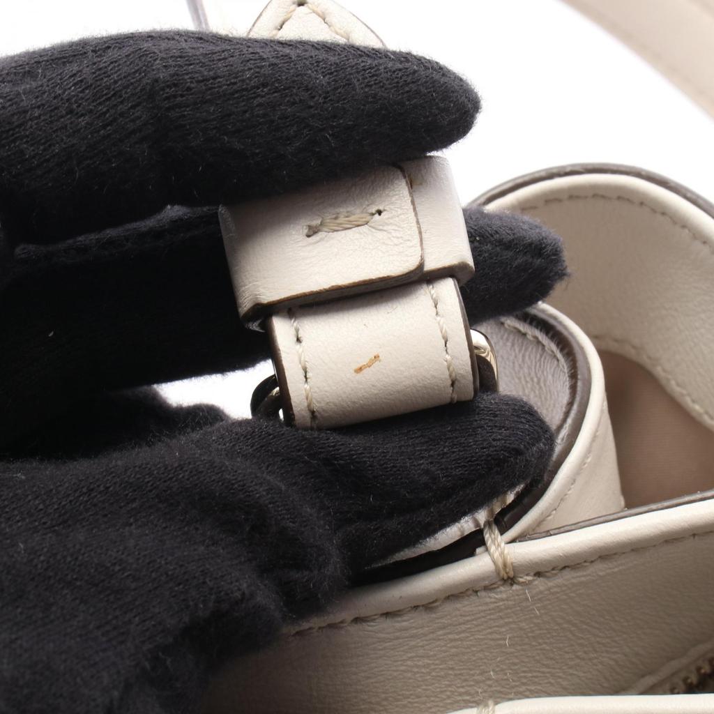 Used TOD'S Flower bag Shoulder Bag leather White Used Women