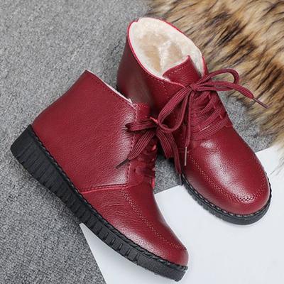 Женские зимние сапоги, зимние теплые плюшевые сапоги для женщин, сапоги с круглым носком, женская модная обувь для мам