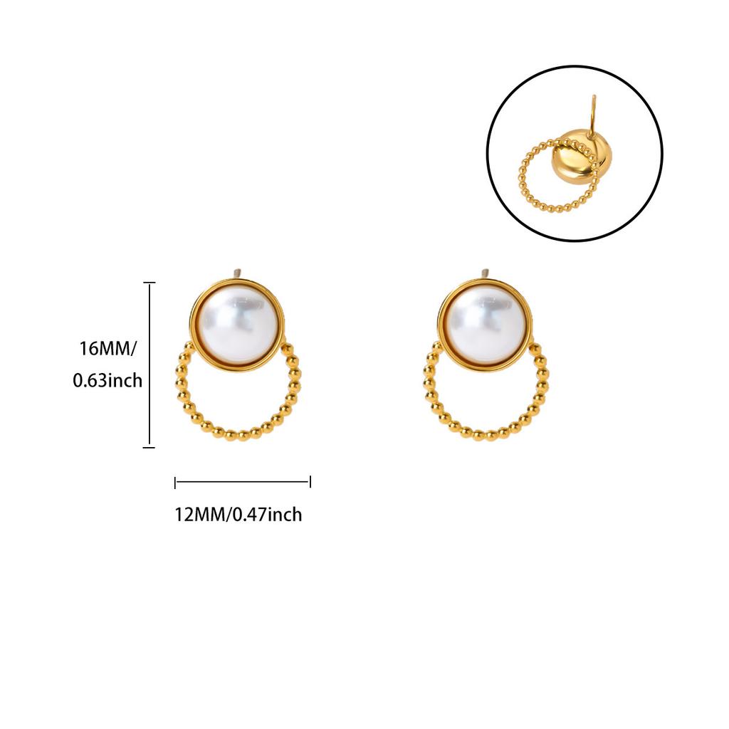 Early Autumn New Retro Stainless Steel Flower Earrings Wind High-end Light Luxury Medieval Earrings