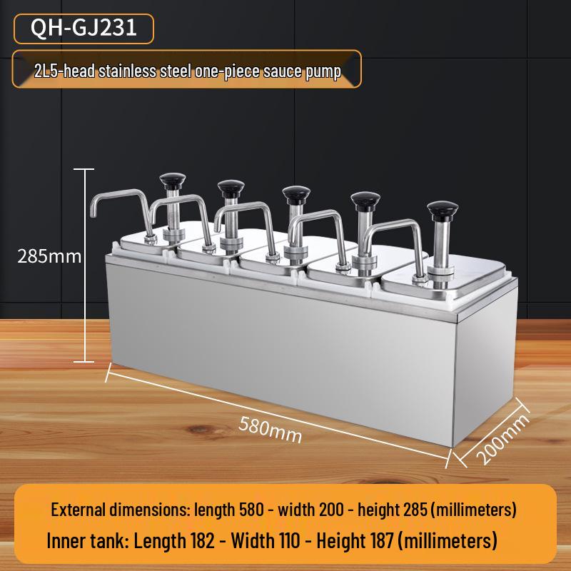 Stainless Steel Sauce Pump Dispenser for Coffee, Syrup, and Jam