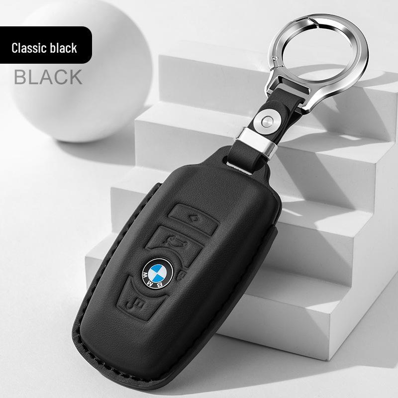 Настоящая кожаная ключница для BMW X3, X5, 3 серии, 5 серии, i3, 325Li, X2, IX3, X6, 330 с пряжкой-лезвием