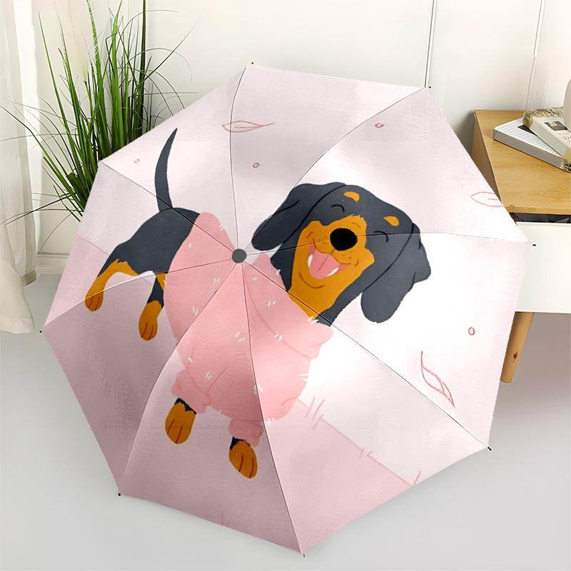 1pc Dachshund Automatic Opening/Closing Folding Umbrella with 8 Ribs,Portable Sunshade Umbrella Birthday and Holiday gifts yy251231150