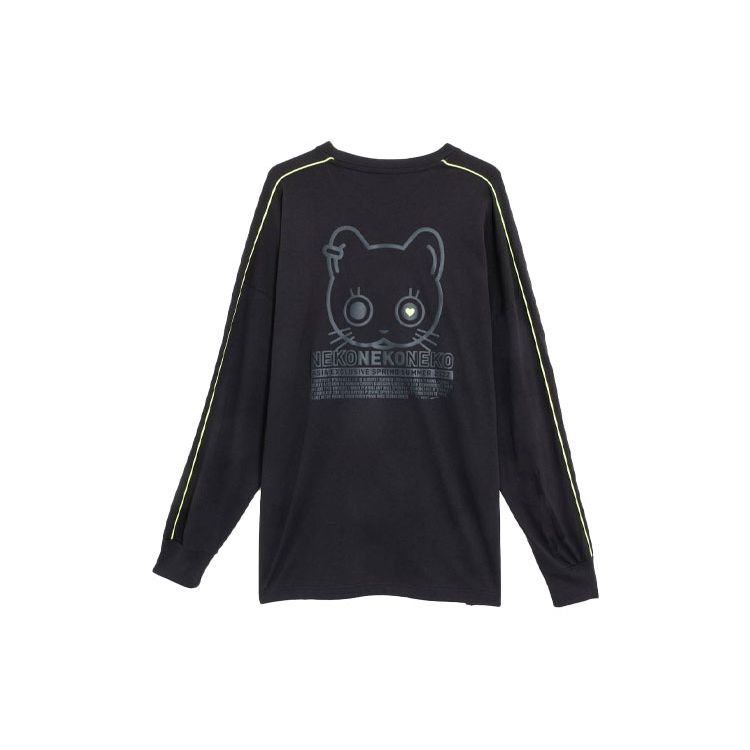 Puma Футболка унисекс с длинным рукавом и круглым вырезом, с принтом в виде букв, черная 627264-01