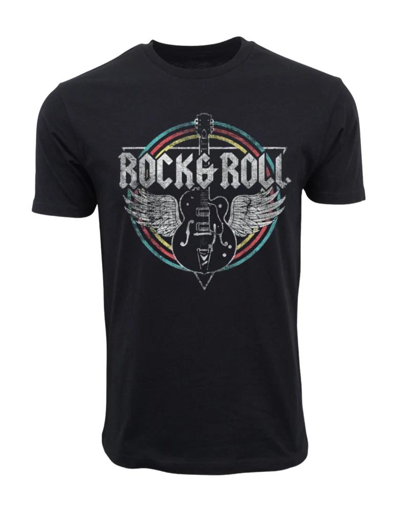 Rock N Roll Guitar Wings Graphic T Shirt