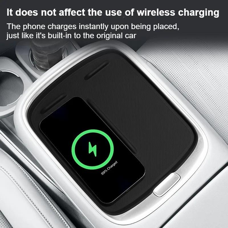 For Leapmotor B10 2025~2026 Silicone Wireless Charging Pad Anti-Slip Mats Auto Interior Anti Dirt Pads Decoration Accessiories