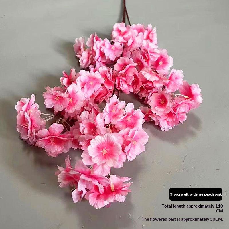 Artificial Cherry Blossom Pink White Cherry Tree Silk Flower Spring Cherry Diy Bonsai Arch Wedding Props Home Decoration